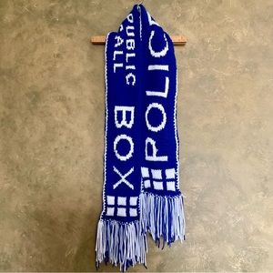 Dr. Who Tardis Hand Knit Wool Scarf